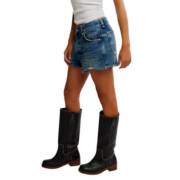 NEW FREE PEOPLE now or never shorts in sunsational - Picture 2 of 5